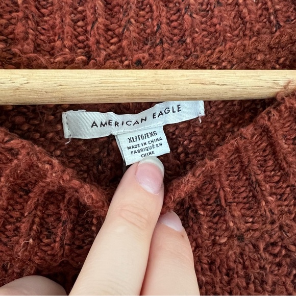 American Eagle Outfitters Rust Cable Knit Sweater - Picture 5 of 9